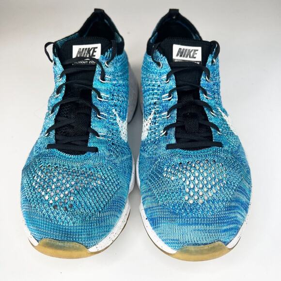 Nike Flyknit Zoom Agility Running Sneakers Shoes Blue Turquoise Women 9 - Picture 3 of 14